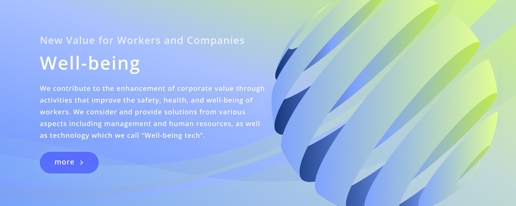Towards new value creation for workers and companies Learn more about Well-being IGSAP